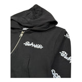 Blauer Felpa con Zip E Cappuccio Tinta Unita con Stampe per Neonata 25SBLGF02547N NERO BLAUER 