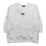 Blauer Felpa Chiusa Girocollo Tinta Unita con Stampa per Neonato 25SBLKF03551N BIANCO BLAUER 