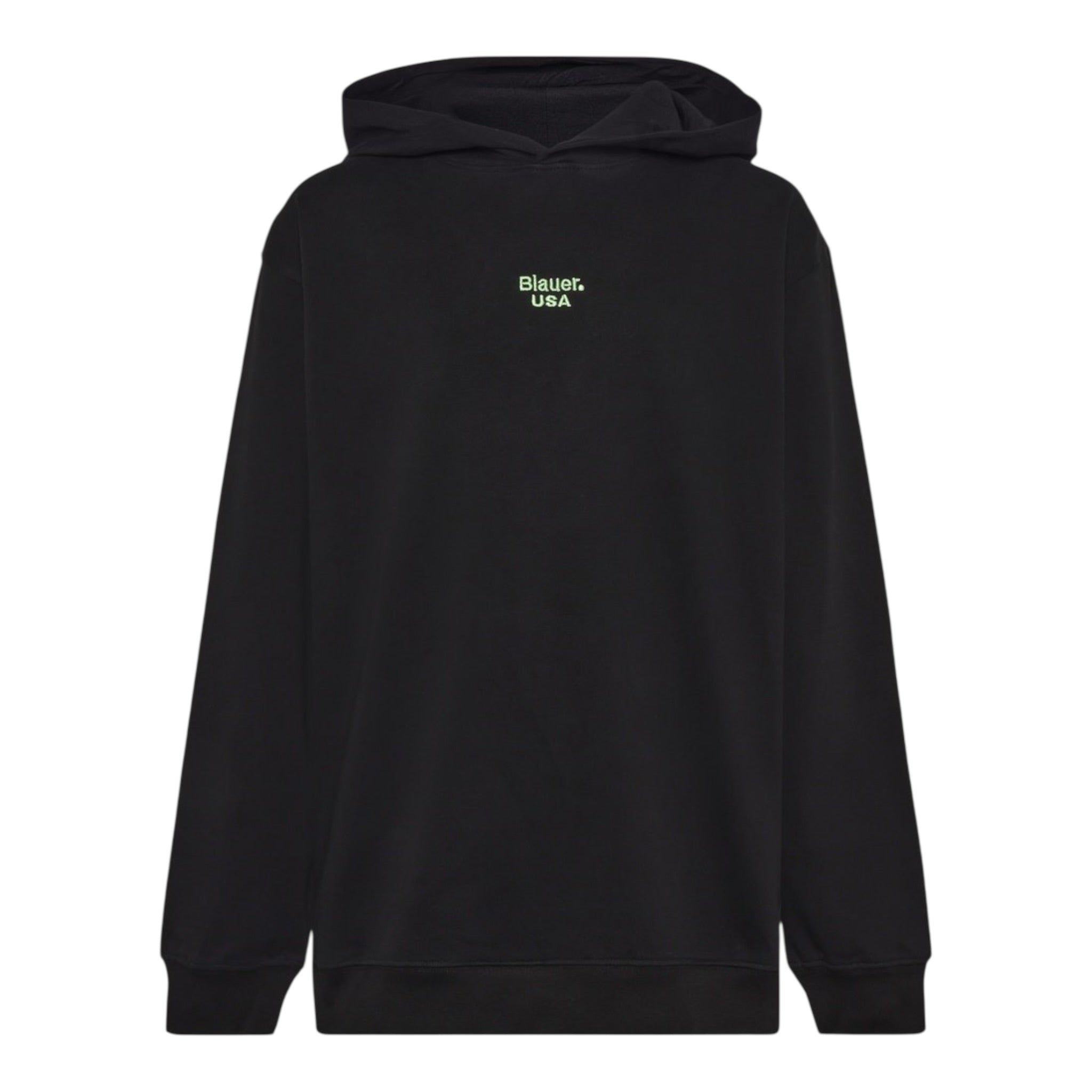 Blauer Felpa Tinta Unita con Stampa E Cappuccio per Neonato 25SBLKF08561 NERO BLAUER 