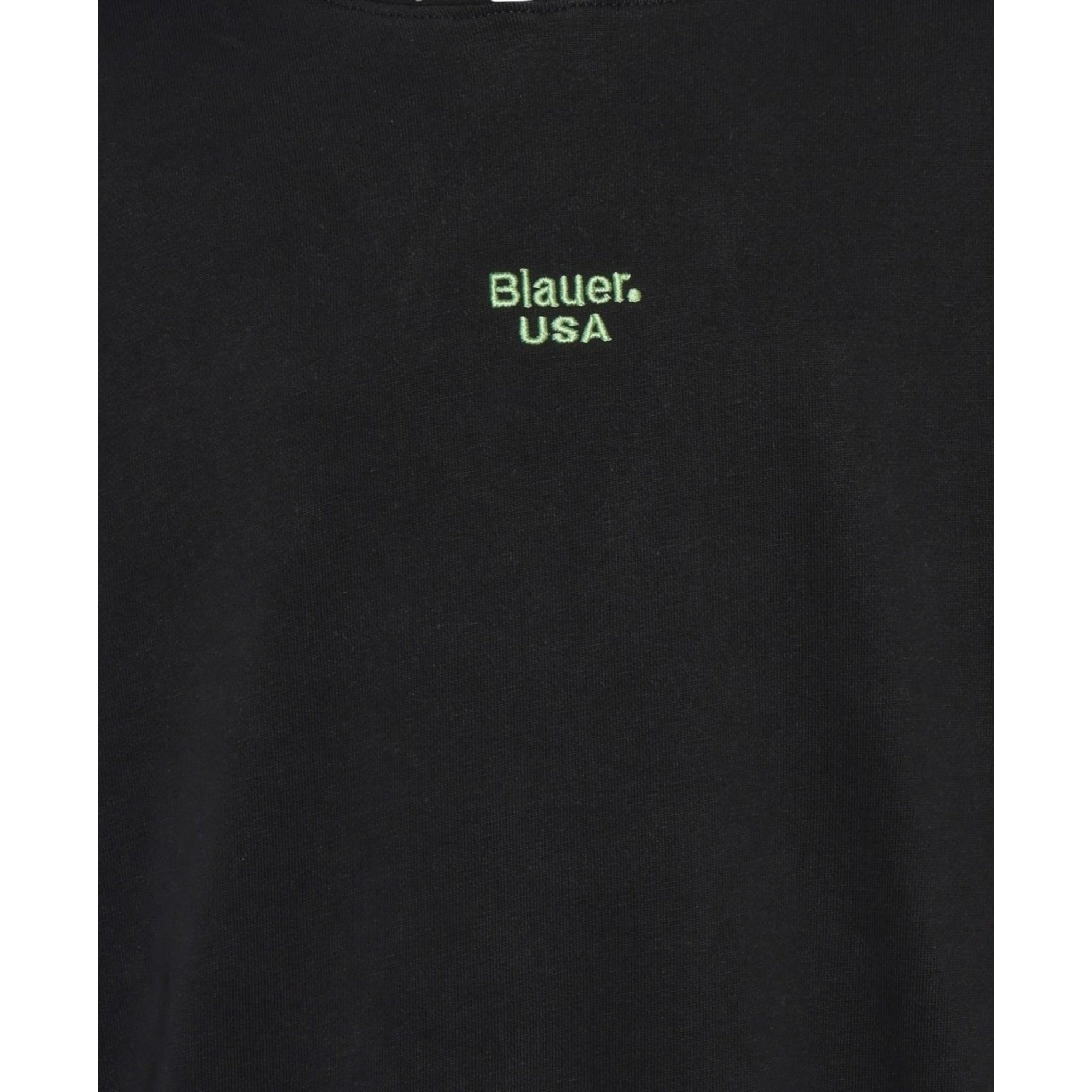 Blauer Felpa Tinta Unita con Stampa E Cappuccio per Neonato 25SBLKF08561 NERO BLAUER 