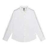 Boss Camicia tinta unita con Contrasto Bianco per Bambino J50697 BIANCO BOSS 