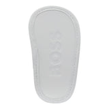 Boss Sangalo Tinta Unita con Logo per Neonata J51666 BIANCO BOSS 