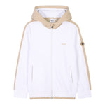 Boss Felpa con Zip E Cappuccio Bicolore per Bambino J51965 BIANCO/BEIGE BOSS 