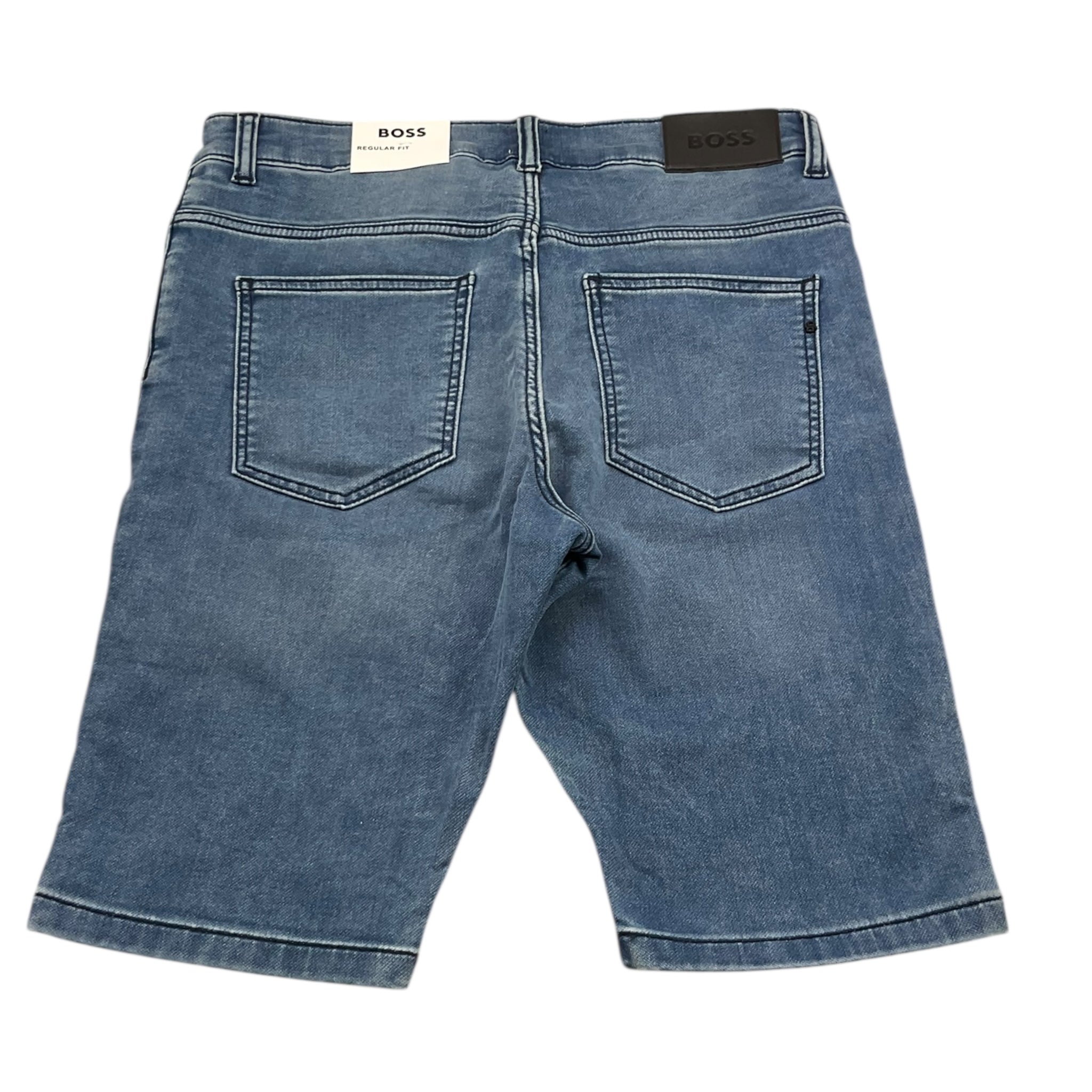 Boss Bermuda In Denim Tinta Unita con Tasche per Bambino J51995 BLU BOSS 