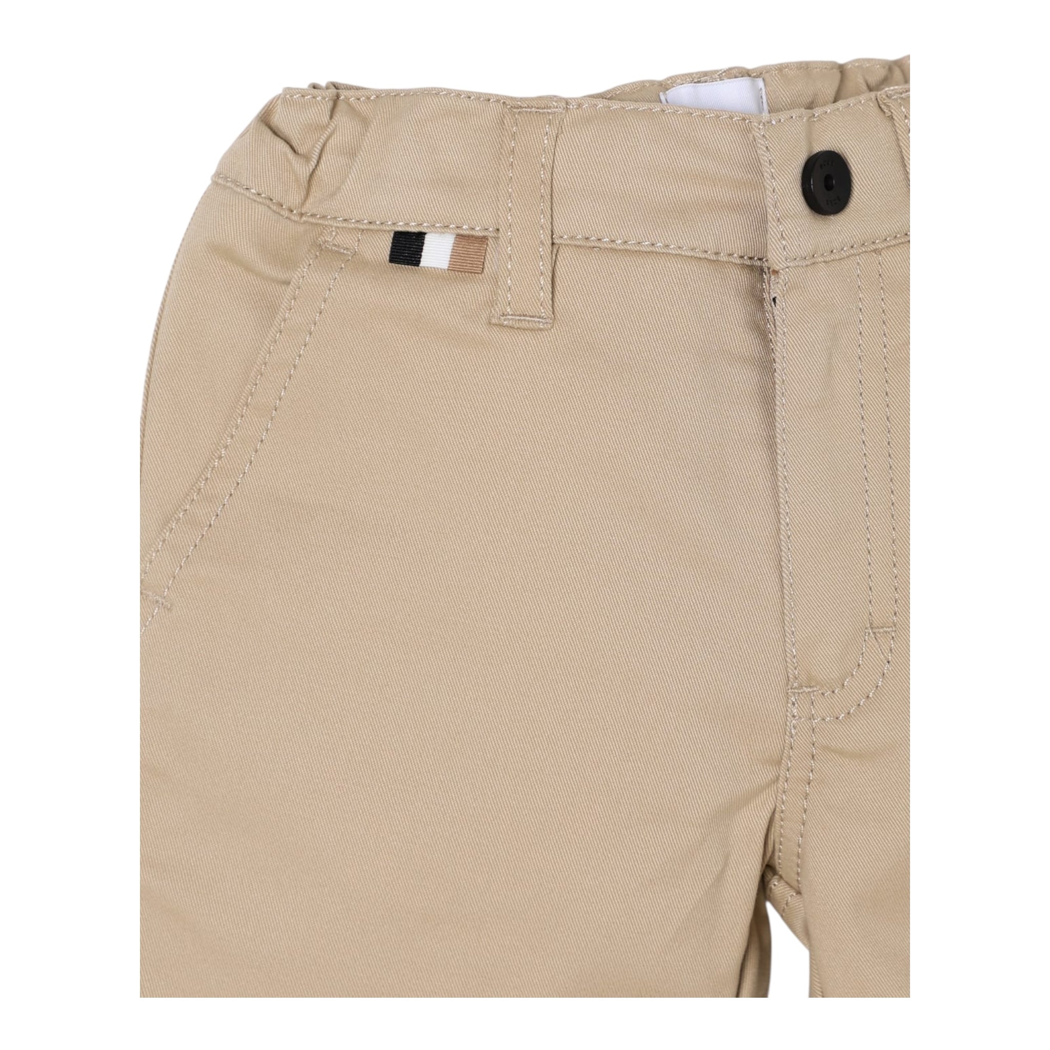 Boss Bermuda Tinta Unita con Elastico In Vita per Neonato J52080 BEIGE BOSS 