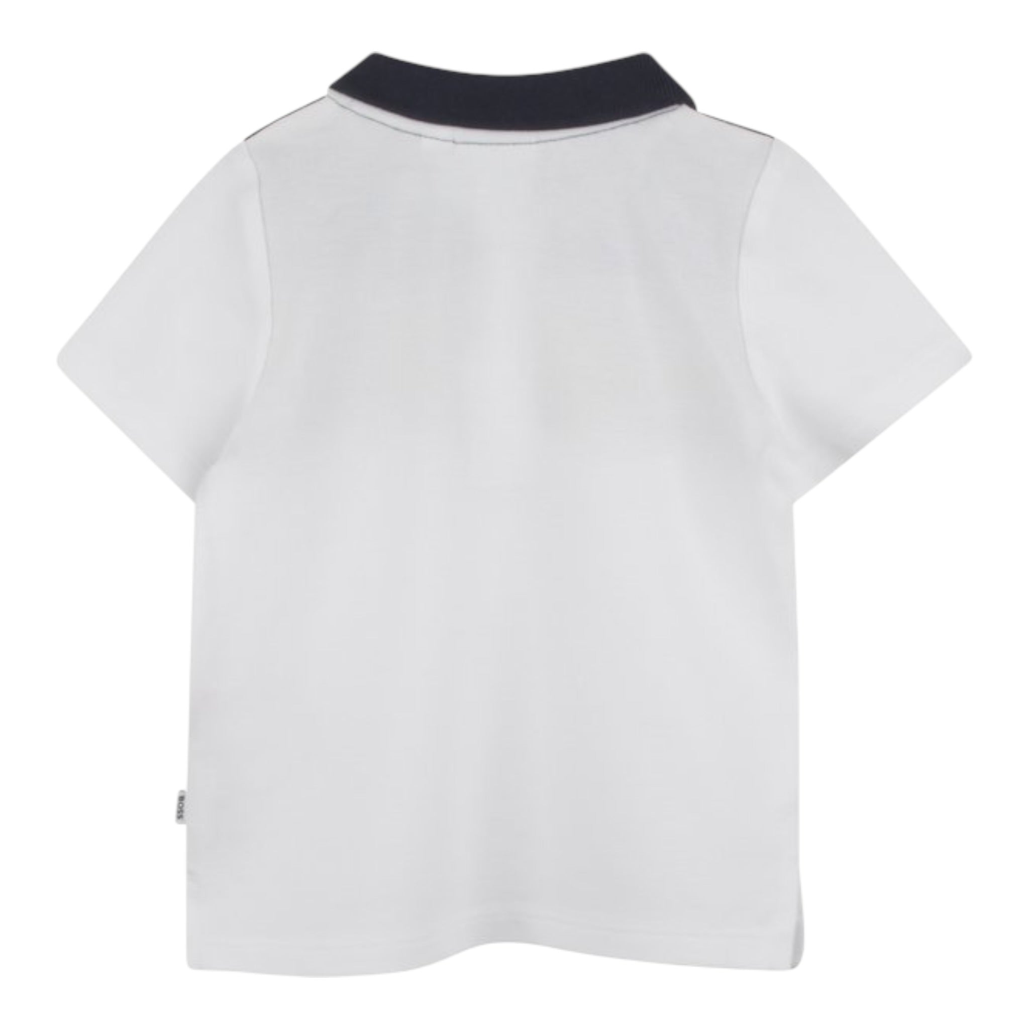 Boss Polo Mezza Manica Tinta Unita per Neonato J52098 BIANCO BOSS 