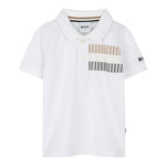 Boss Polo Mezza Manica Tinta Unita per Neonato J52100XX BIANCO BOSS 