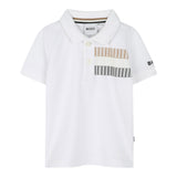 Boss Polo Mezza Manica Tinta Unita per Neonato J52100XX BIANCO BOSS 