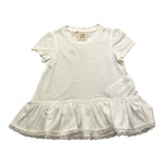 Caffe' D'Orzo T-Shirt Girocollo Tinta Unita con Ricami per Bambina ZW8A31 BIANCO CAFFE' D'ORZO 