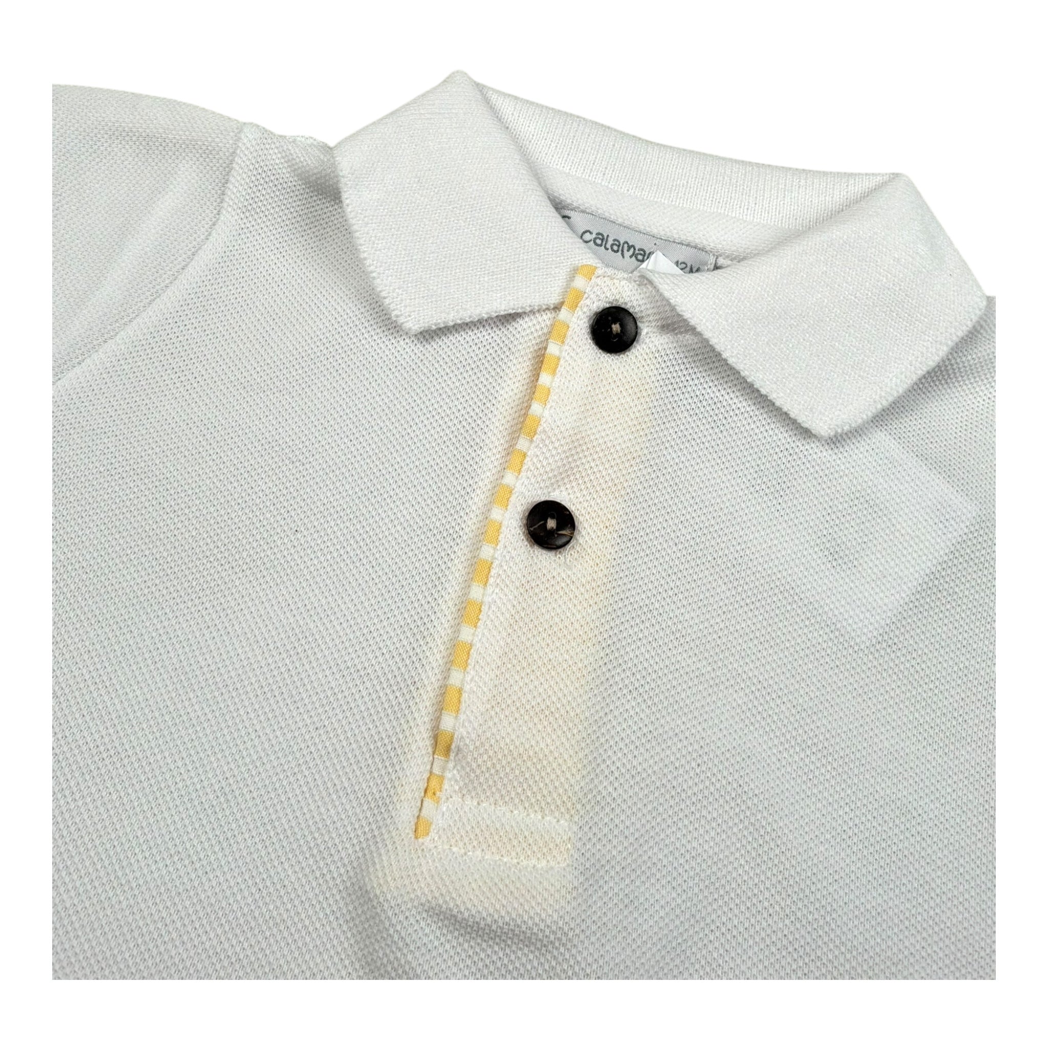 Calamaro Completo 2 Pezzi Polo-Bermuda Bicolore per Neonato 11111 BIANCO/GIALLO CALAMARO 