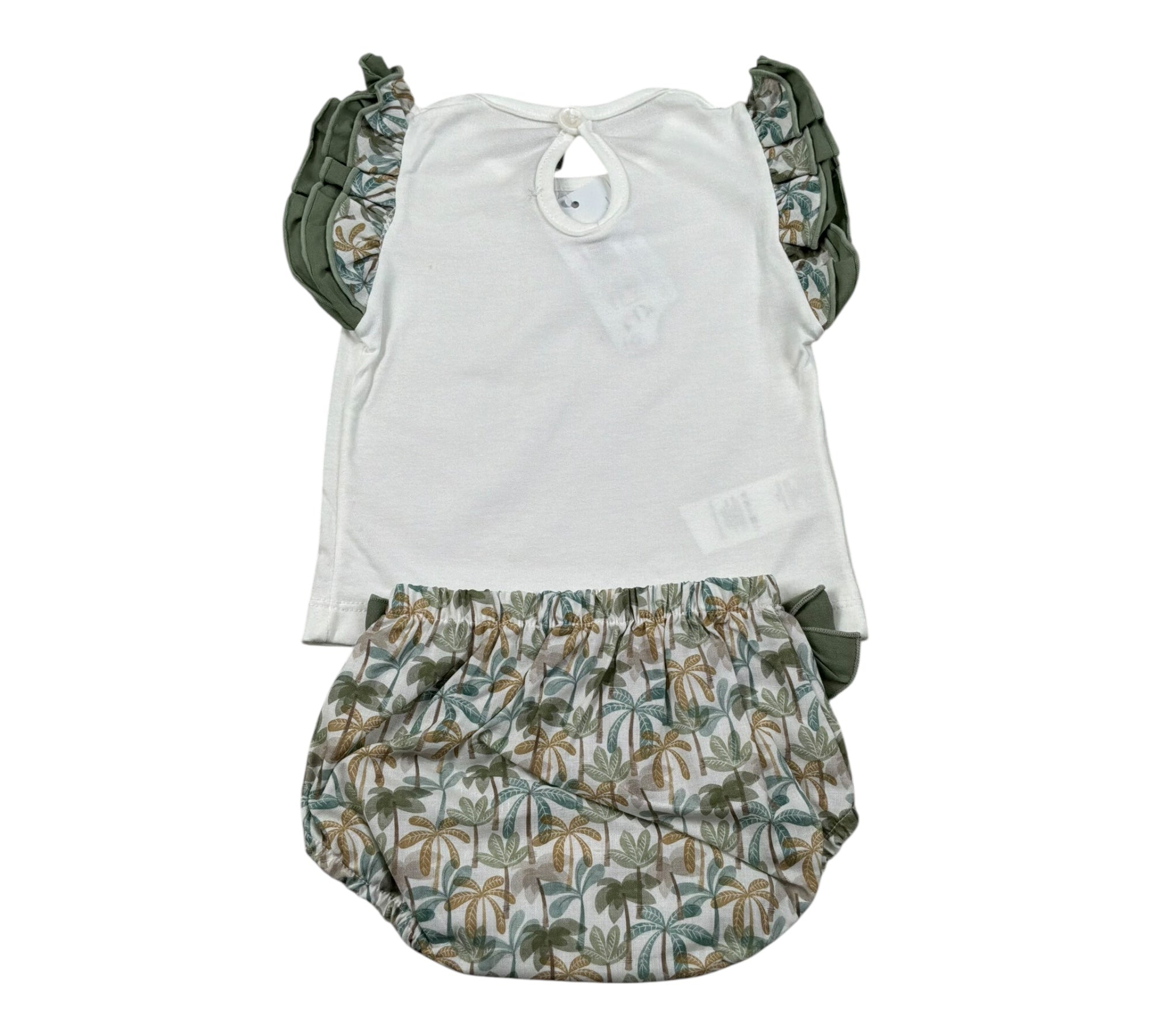 Calamaro Completo 2 Pezzi T-Shirt-Culotte per Neonata 11129 BIANCO CALAMARO 
