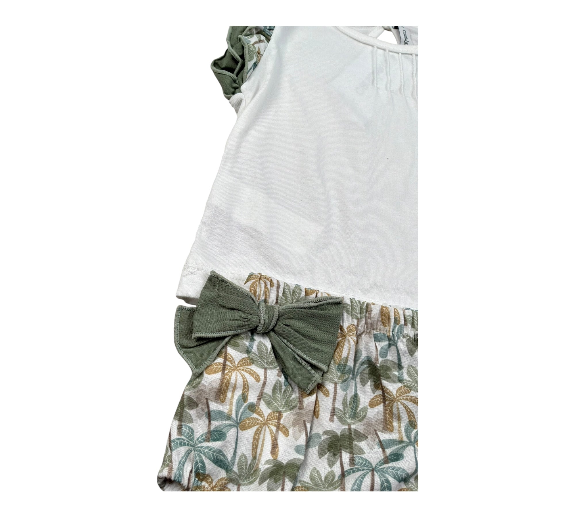 Calamaro Completo 2 Pezzi T-Shirt-Culotte per Neonata 11129 BIANCO CALAMARO 
