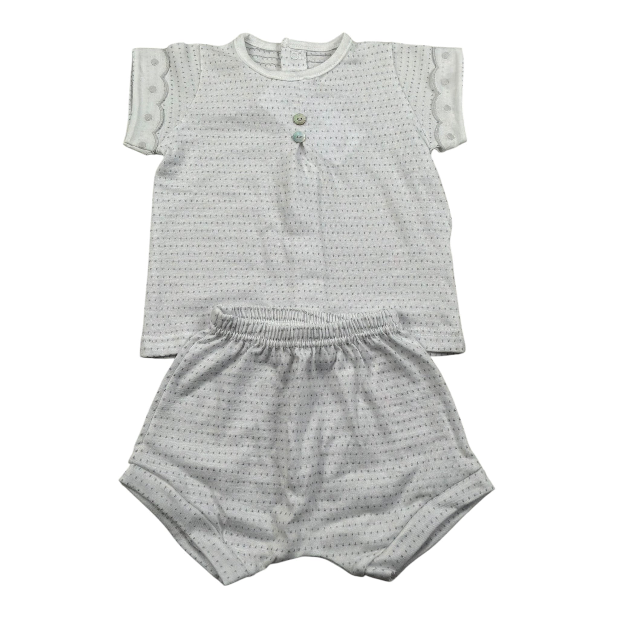 Calamaro Completo 2 Pezzi T-Shirt-Culotte per Neonato 17462 BIANCO CALAMARO 