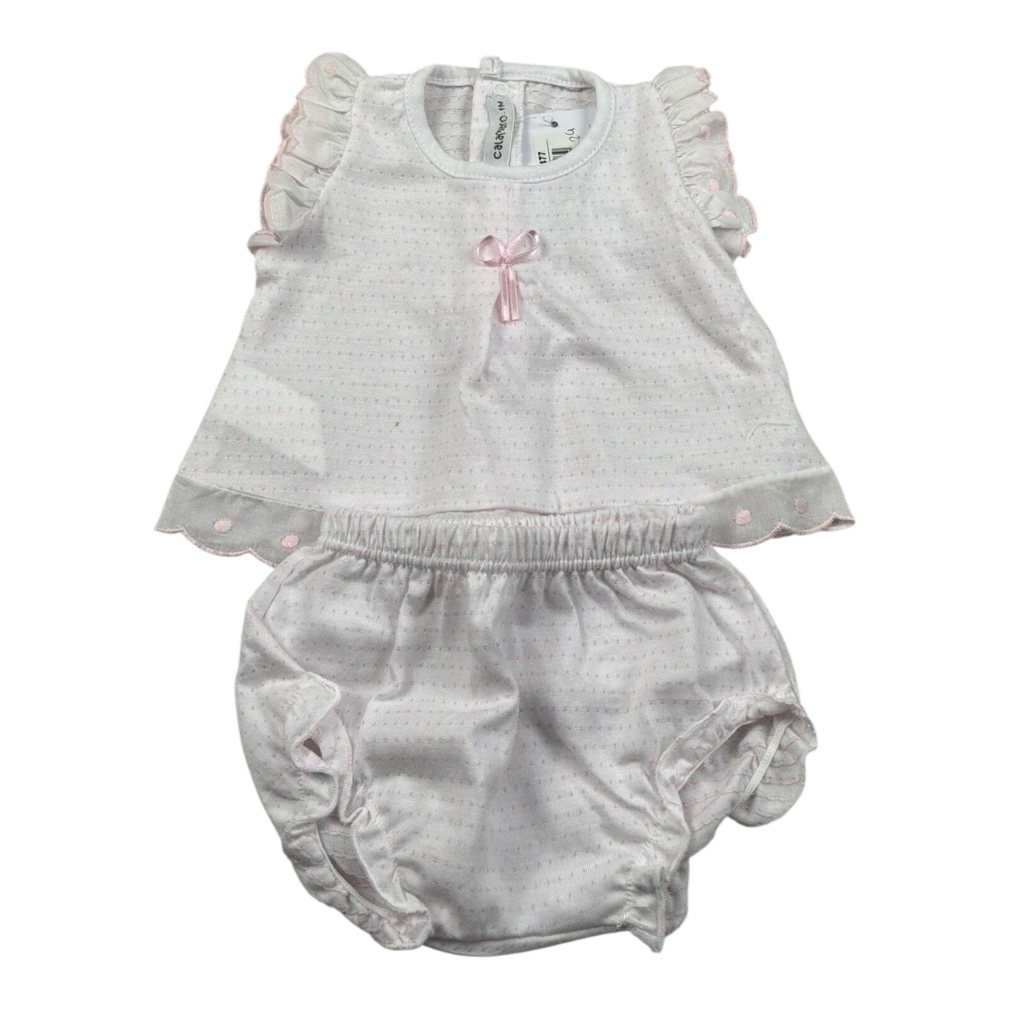 Calamaro Completo 2 Pezzi T-Shirt-Culotte per Neonata 17477 ROSA CALAMARO 