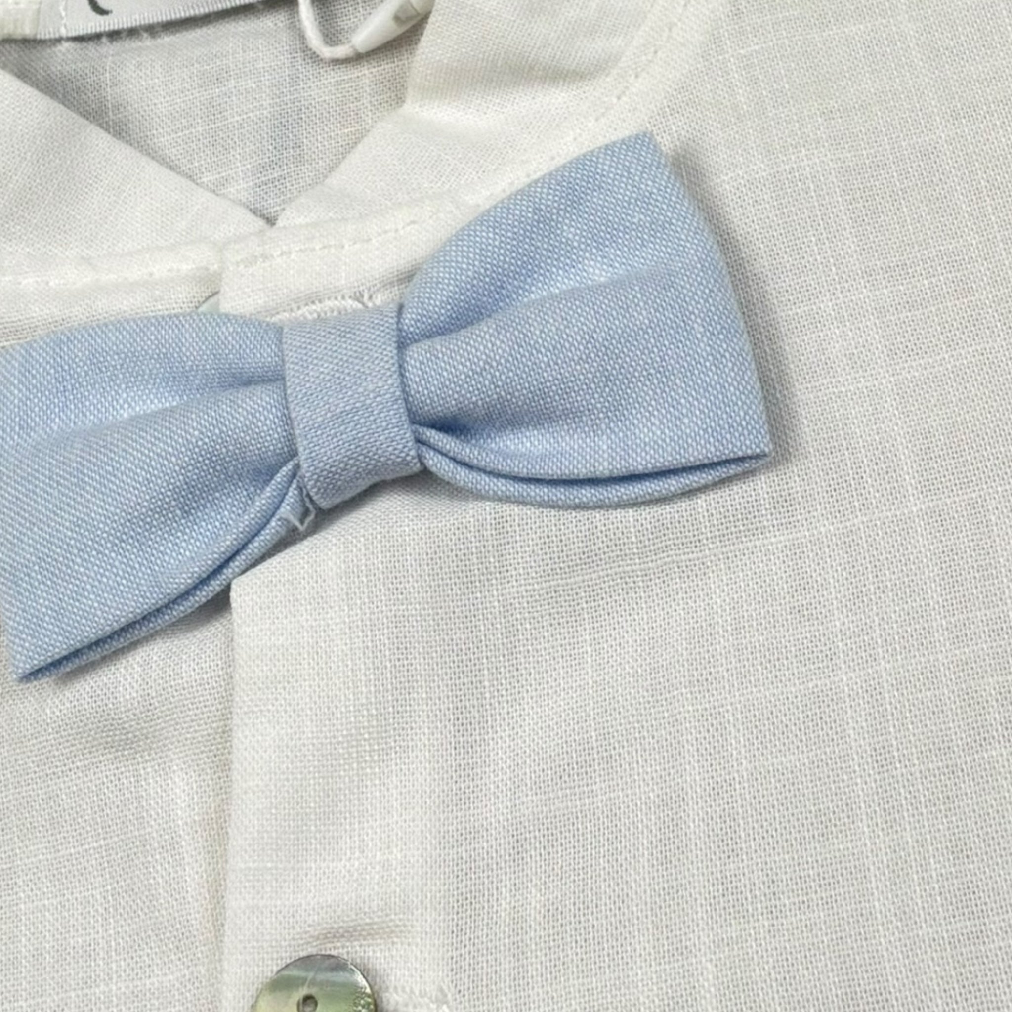 Calamaro Completo 2 Pezzi Camicia-Bermuda Bicolore per Neonato 17972N BIANCO/AZZURRO CALAMARO 