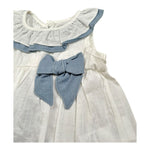 Calamaro Completo 2 Pezzi Camicia-Coulotte con Fiocco per Neonata 22084 BIANCO CALAMARO 