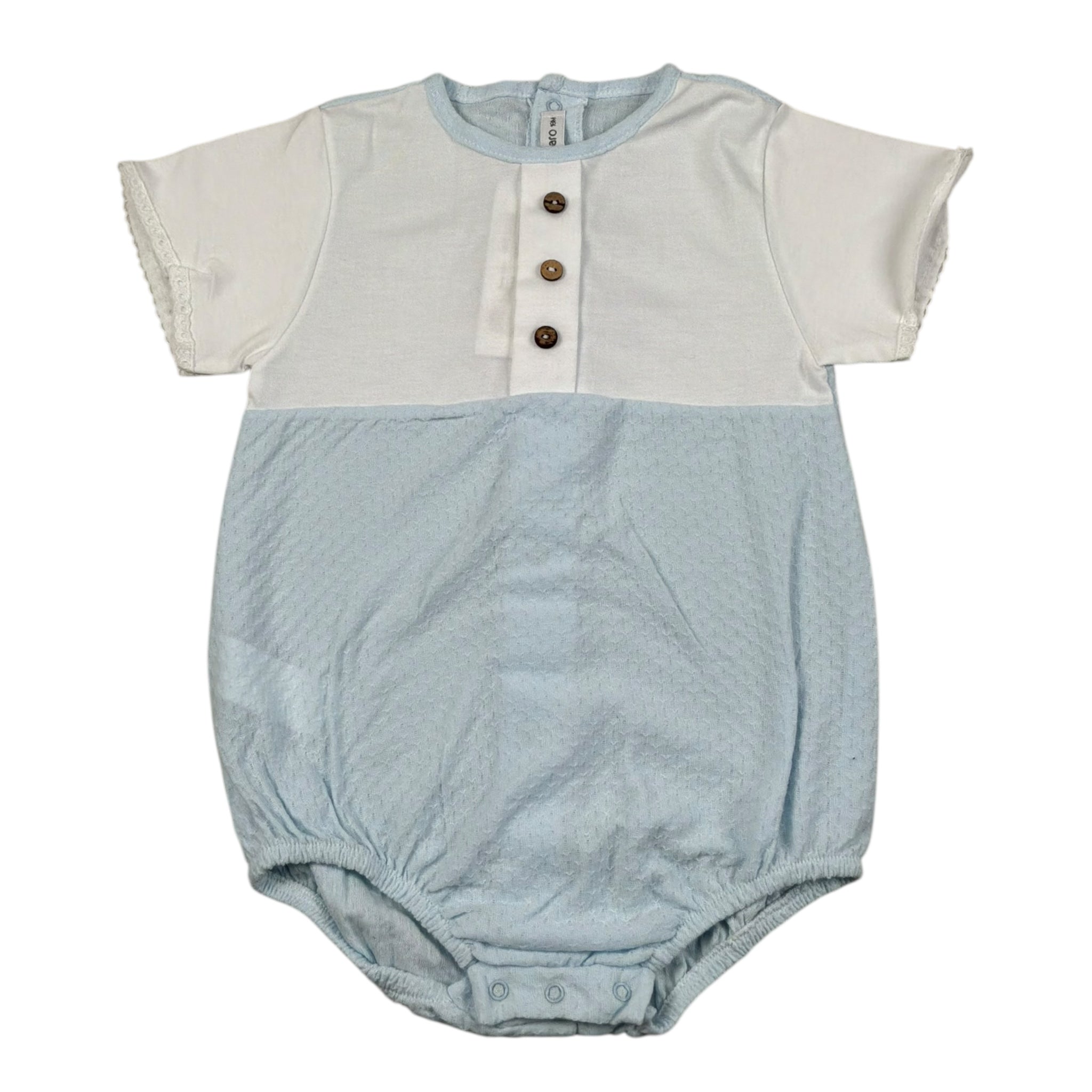 Calamaro Pagliaccetto Bicolore Mezza Manica per Neonato 32330 BIANCO/AZZURRO CALAMARO 