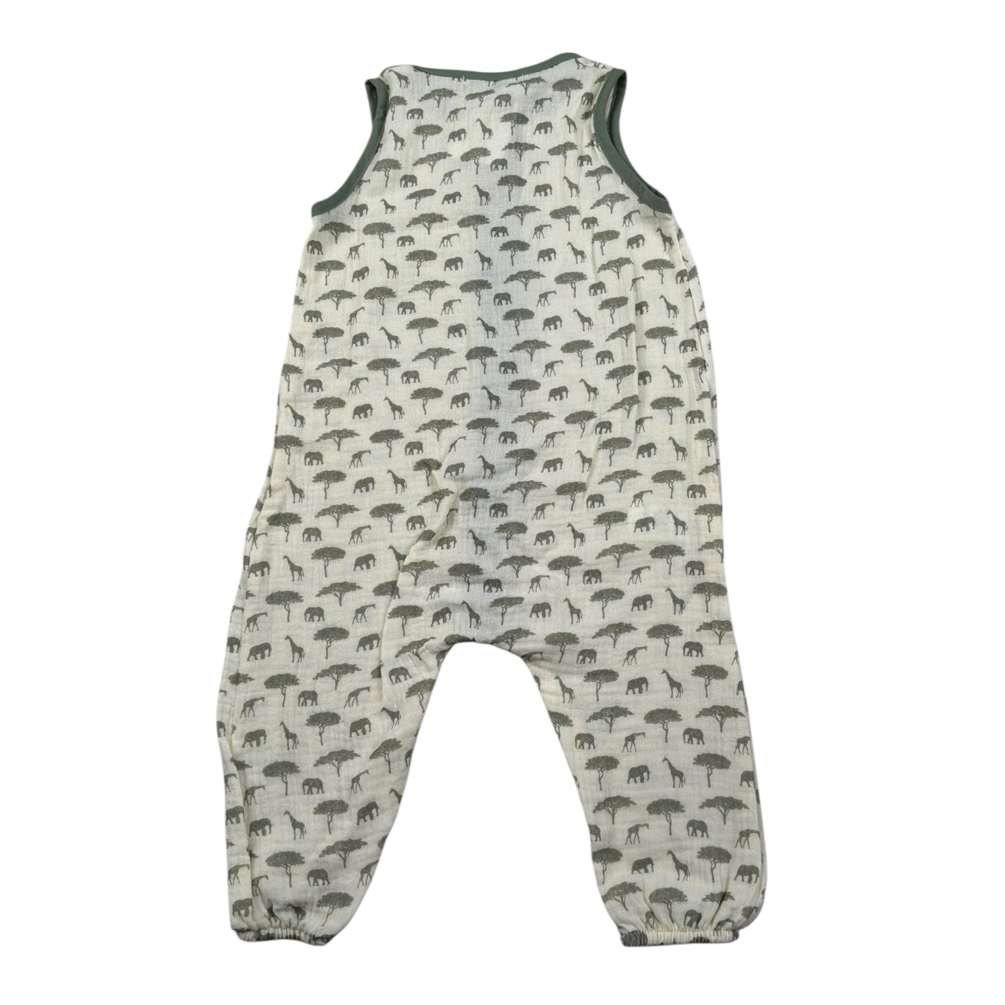 Calamaro Tutina Giromanica Tinta Unita con Stampe per Neonato 32366 PANNA CALAMARO 