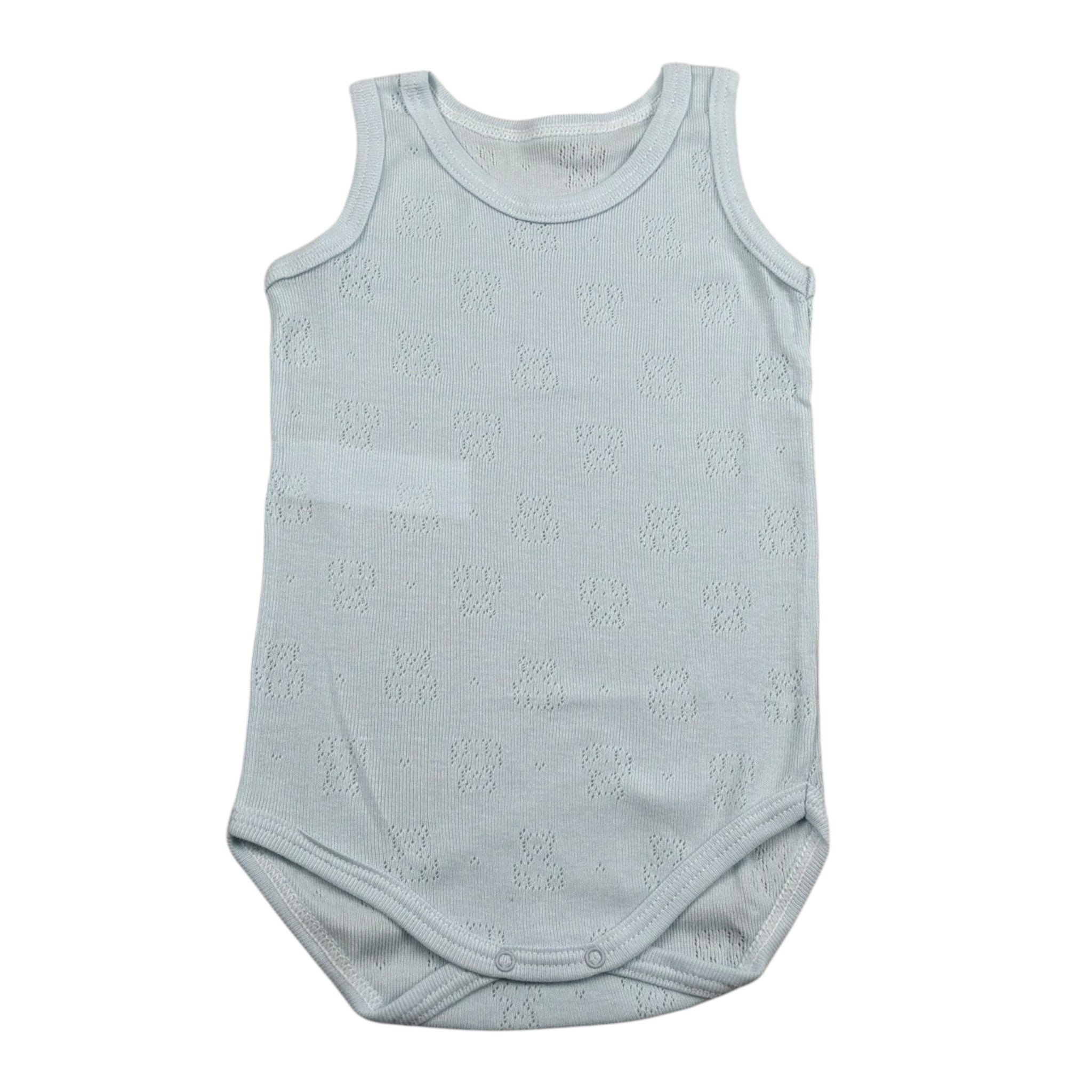Calamaro Body Mezza Manica Tinta Unita con Trafori per Neonato BDM1 AZZURRO CALAMARO 