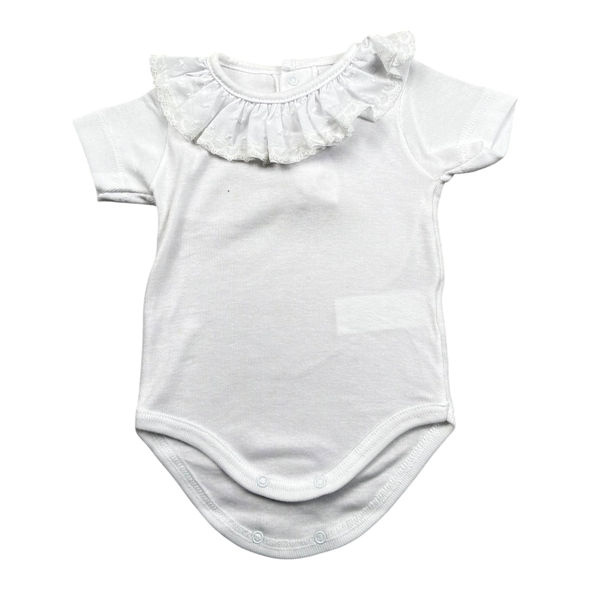 Calamaro Body Tinta Unita Mezza Manica per Neonata EDKEK BIANCO CALAMARO 