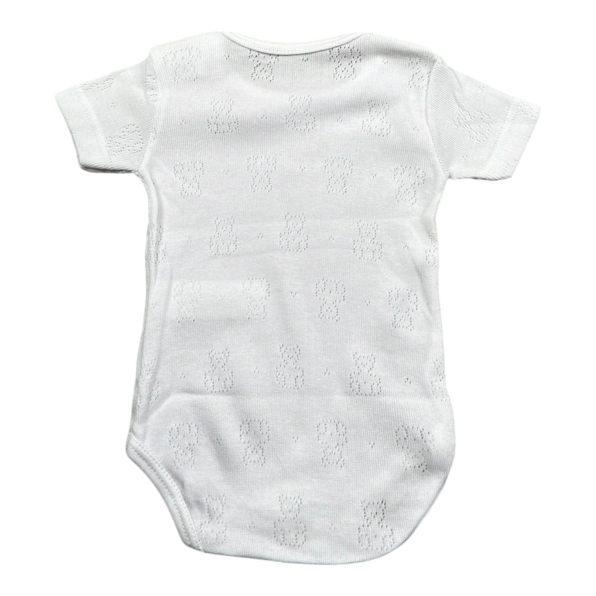 Calamaro Body Tinta Unita Traforato per Neonata EJEIIE BIANCO CALAMARO 