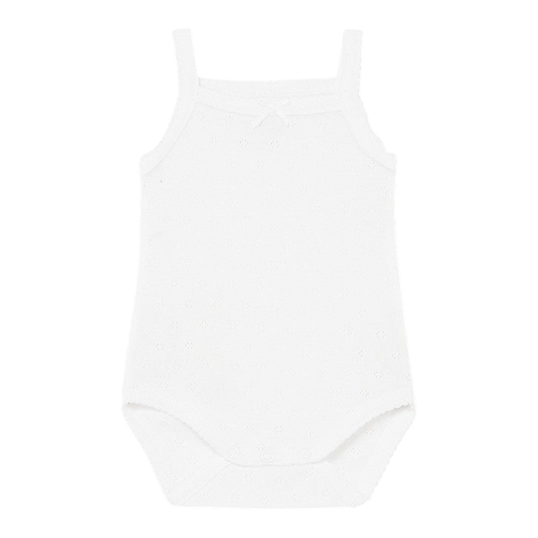 Calamaro Body Tinta Unita A Bretelle per Neonata NIDJD BIANCO CALAMARO 