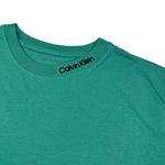 Calvin Klein T-Shirt Girocollo tinta unita con Logo Verde per Bambino IB02444T VERDE CALVIN KLEIN 