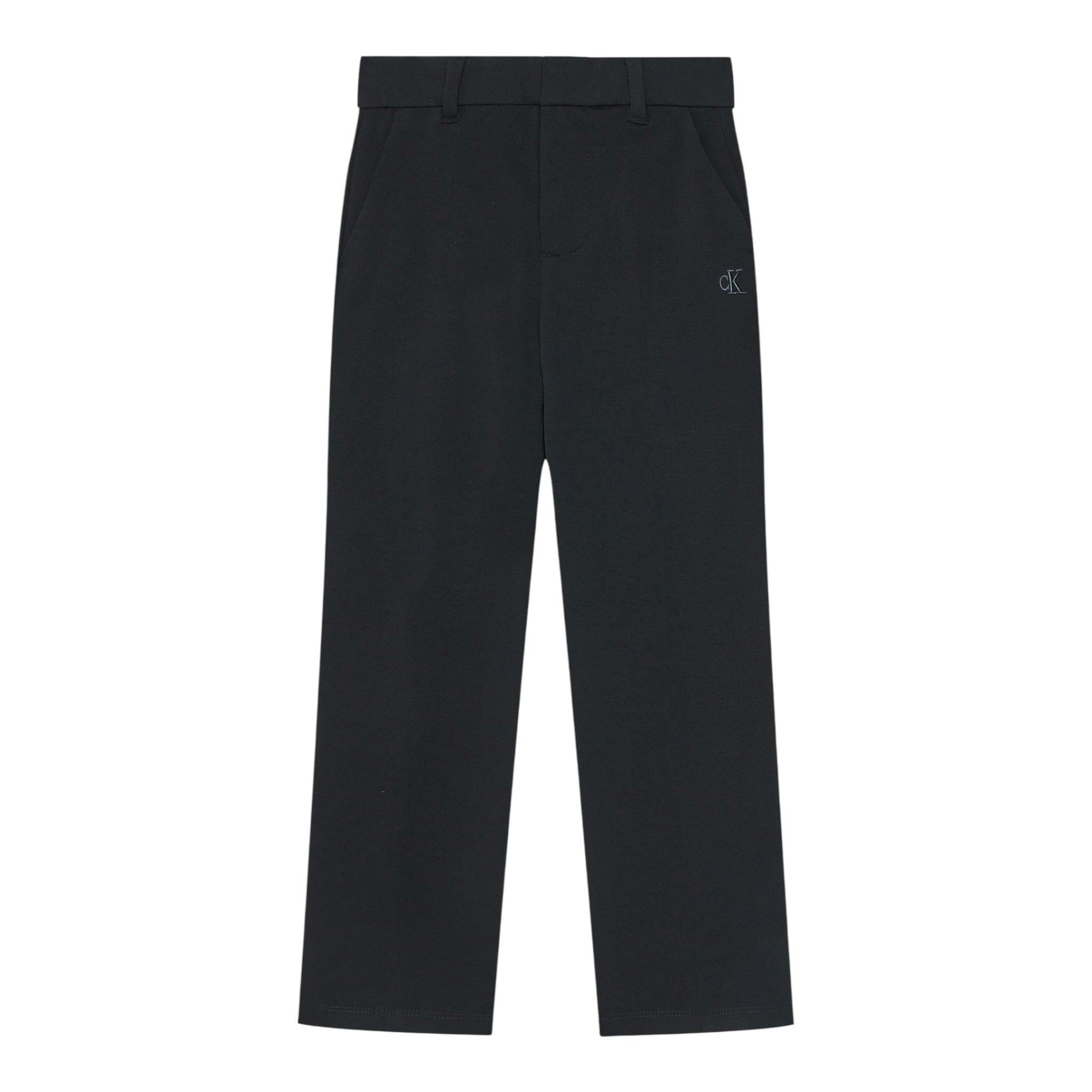 Calvin Klein Pantalone tinta unita con Logo Nero per Bambino IB0IB02341 NERO CALVIN KLEIN 