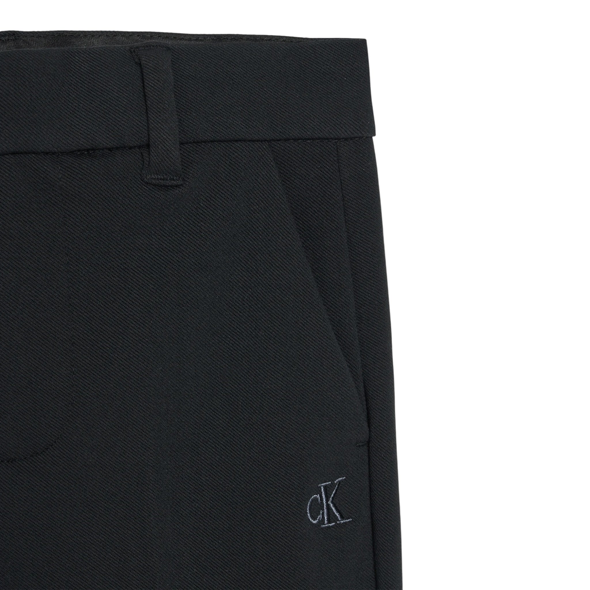 Calvin Klein Pantalone tinta unita con Logo Nero per Bambino IB0IB02341 NERO CALVIN KLEIN 