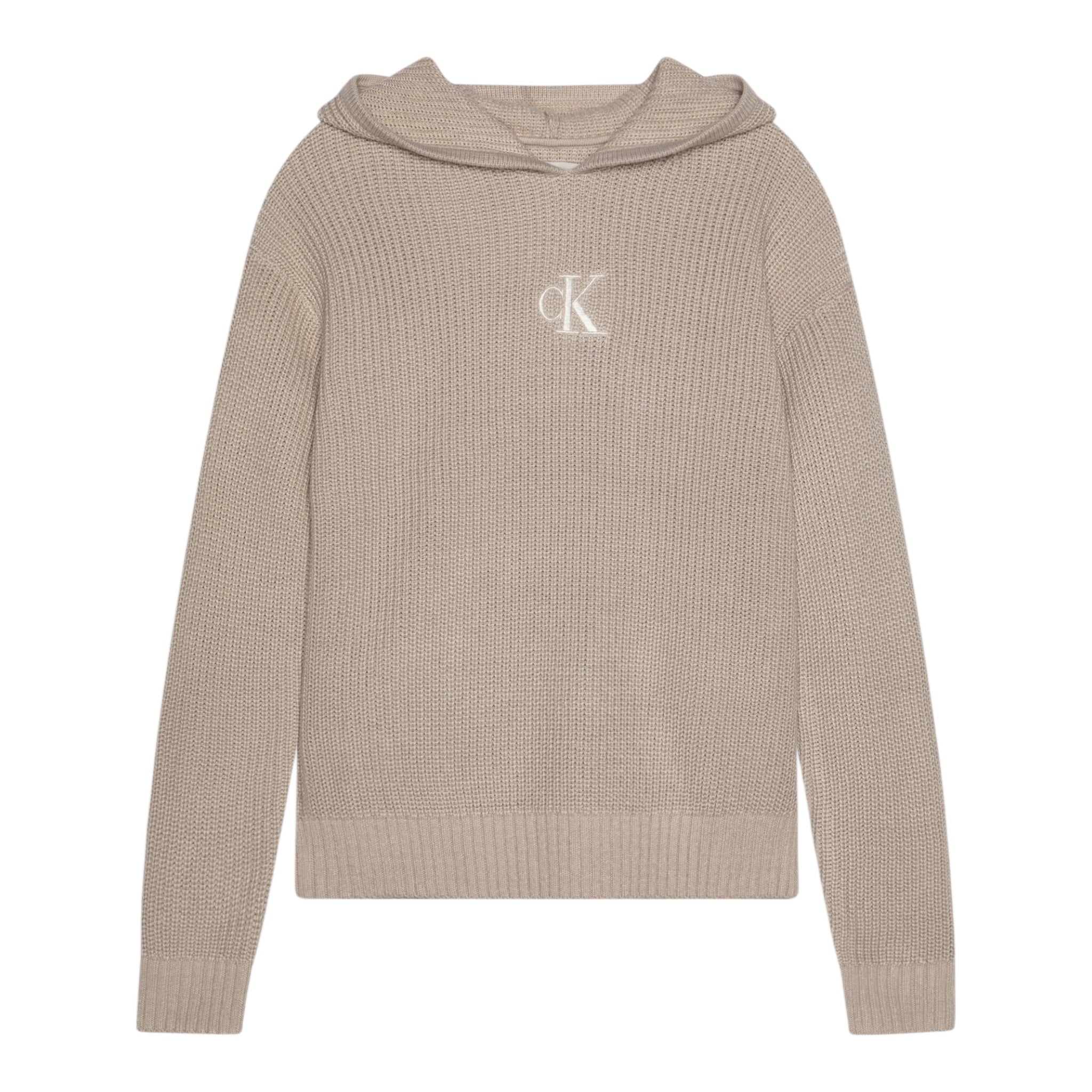 Calvin Klein Maglia Tinta Unita con Cappuccio per Bambino IB0IB02413 BEIGE CALVIN KLEIN 