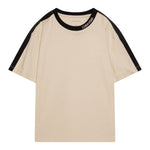 Calvin Klein T-Shirt Tinta Unita con Profili In Contrasto per Bambino IB0IB02457 BEIGE CALVIN KLEIN 