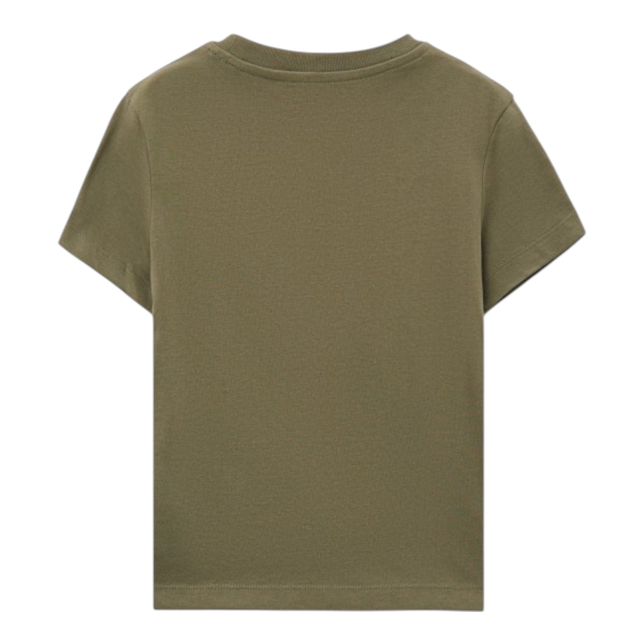 Calvin Klein T-Shirt Girocollo Tinta Unita con Stampa per Bambino IBO2351T VERDE CALVIN KLEIN 