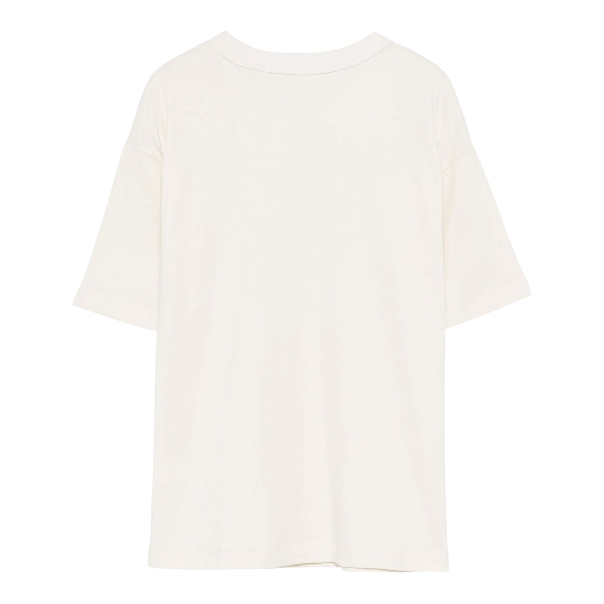 Calvin Klein T-Shirt Girocollo Tinta Unita con Stampa per Bambino IBO2356T01 PANNA CALVIN KLEIN 