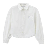 Calvin Klein Camicia Manica Lunga tinta unita con Logo Bianco per Bambina IG0IG02119 BIANCO CALVIN KLEIN 
