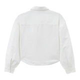 Calvin Klein Camicia Manica Lunga tinta unita con Logo Bianco per Bambina IG0IG02119 BIANCO CALVIN KLEIN 