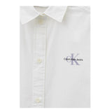 Calvin Klein Camicia Manica Lunga tinta unita con Logo Bianco per Bambina IG0IG02119 BIANCO CALVIN KLEIN 