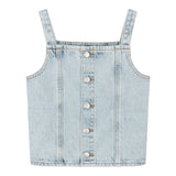 Calvin Klein Top In Denim tinta unita Azzurro per Bambina IG0IG02389 AZZURRO CALVIN KLEIN 