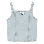 Calvin Klein Top In Denim tinta unita Azzurro per Bambina IG0IG02389 AZZURRO CALVIN KLEIN 