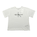 Calvin Klein T-Shirt Girocollo tinta unita con Logo Bianco per Bambina IG0IG02801XX BIANCO CALVIN KLEIN 