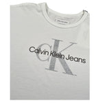 Calvin Klein T-Shirt Girocollo tinta unita con Logo Bianco per Bambina IG0IG02801XX BIANCO CALVIN KLEIN 