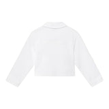 Calvin Klein Giubbino In Denim Tinta Unita con Bottoni per Bambina IG0IG02844 BIANCO CALVIN KLEIN 