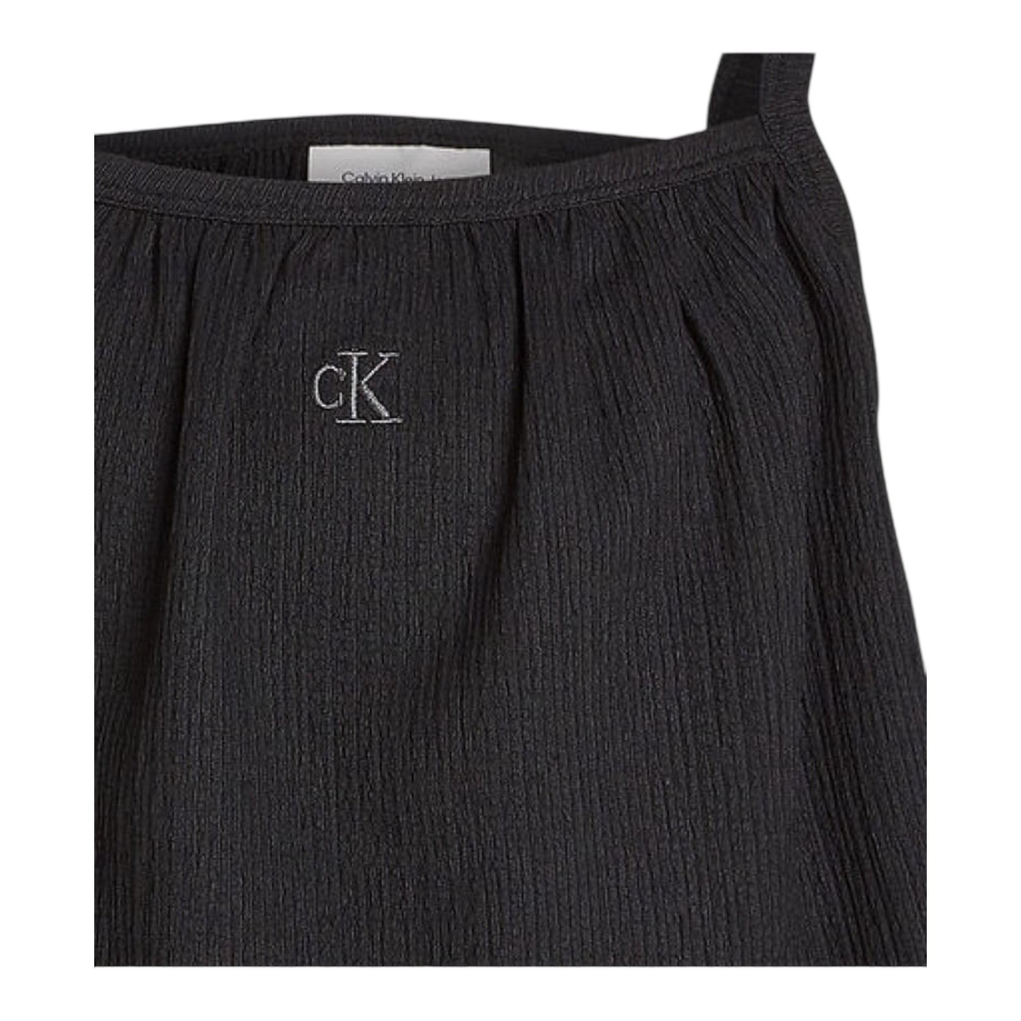 Calvin Klein Top Tinta Unita con Bretelle per Bambina IG0IG02870 NERO CALVIN KLEIN 