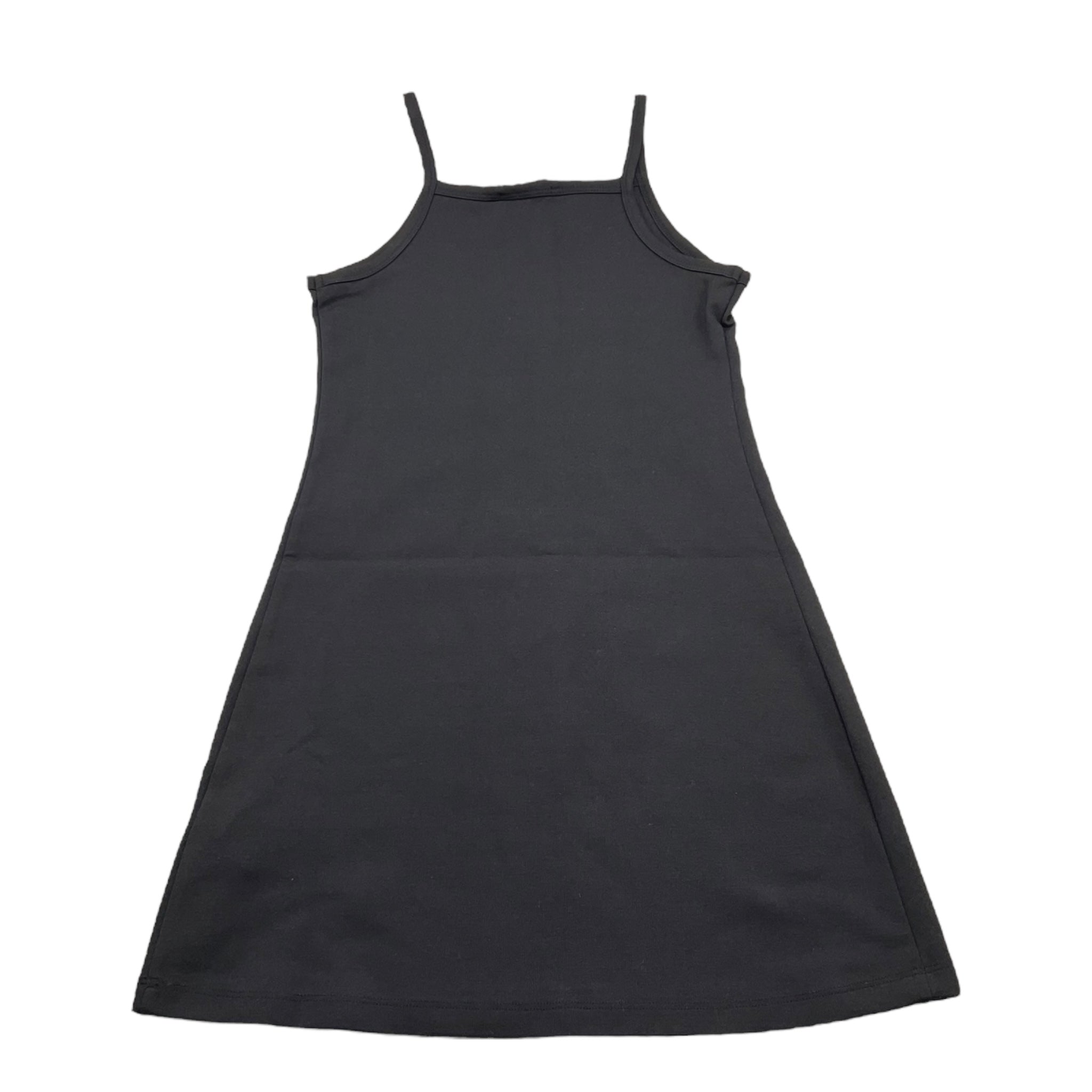 Calvin Klein Abito Tinta Unita A Bretelle con Logo per Bambina IG0IG02909 NERO CALVIN KLEIN 
