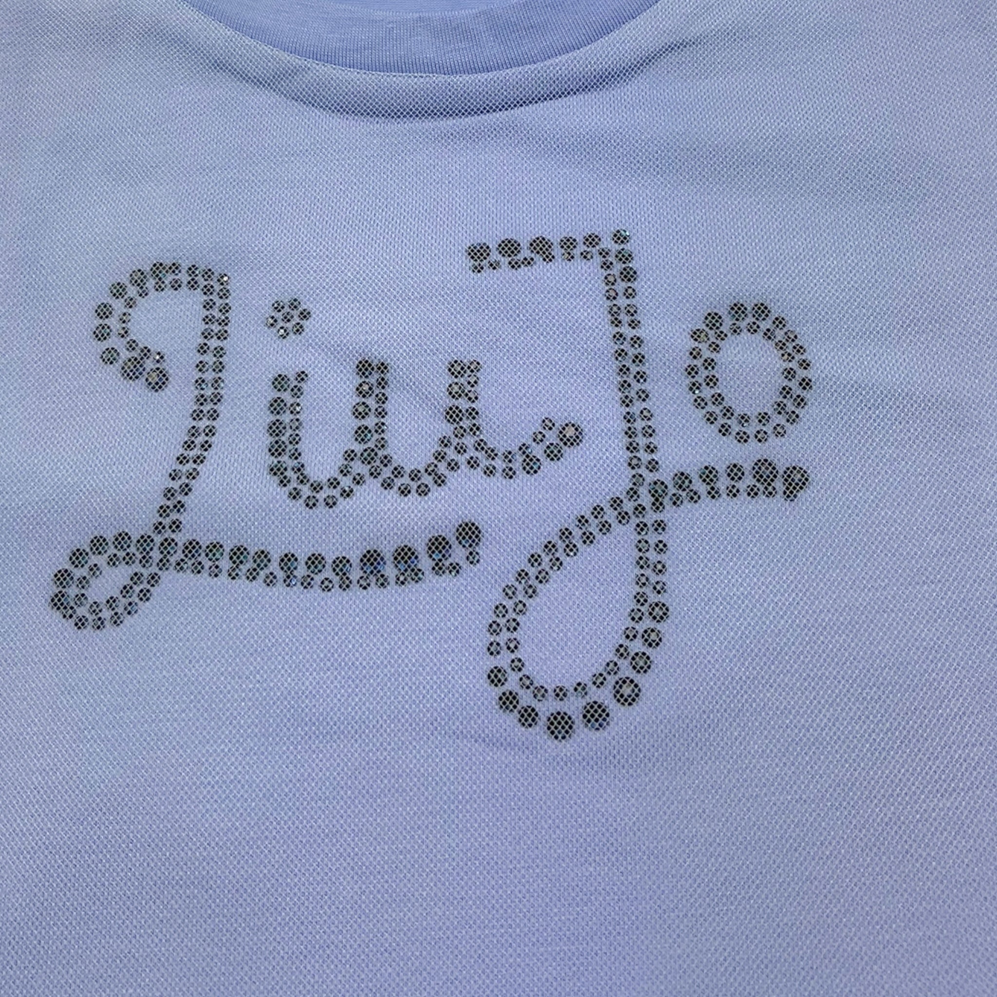 Calvin Klein T-Shirt Tinta Unita Velata con Stampa per Bambina KA5038 AZZURRO CALVIN KLEIN 