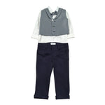 Carlo Pignatelli Completo 4 Pezzi Camicia-Gilet-Papillion-Pantalone per Neonato COMC91102BL BLU CARLO PIGNATELLI 