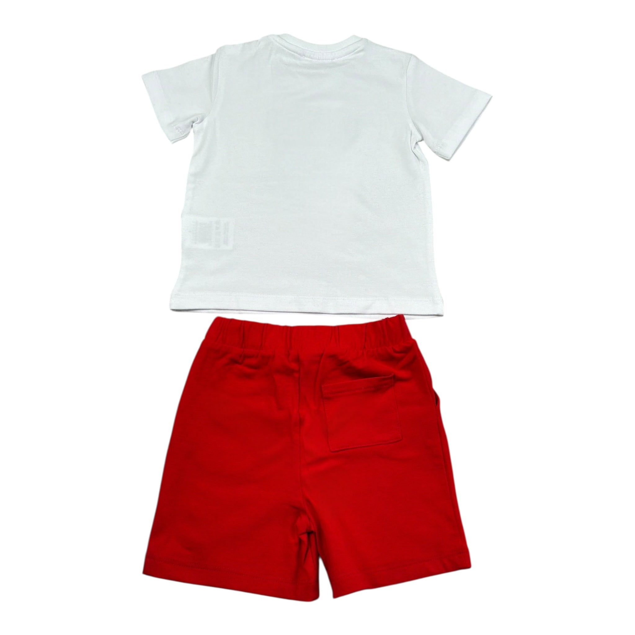 Cesare Paciotti Completo 2 Pezzi T-Shirt-Bermuda per Neonato CCP5101NX BIANCO/ROSSO CESARE PACIOTTI 
