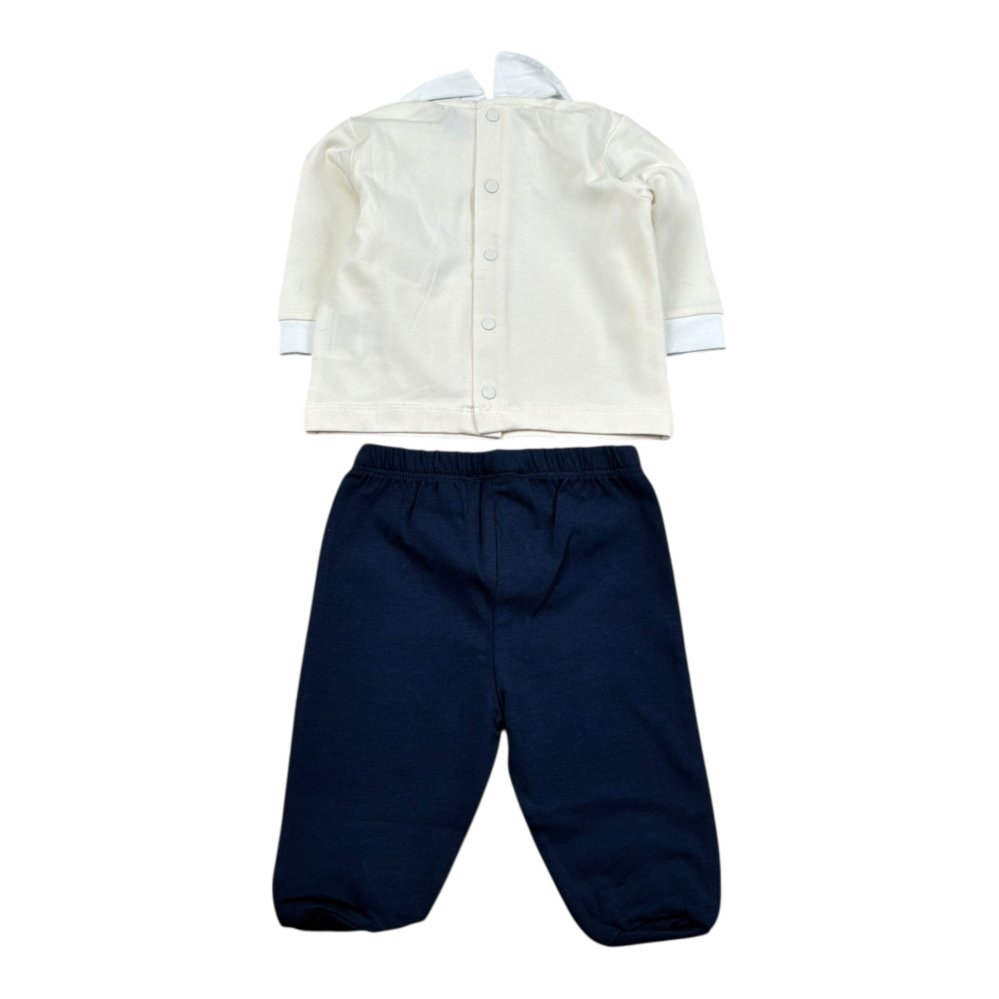 Cesare Paciotti Completo 2 Pezzi Shirt-Ghettina per Neonato CPP5102NX PANNA/BLU CESARE PACIOTTI 
