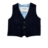 Cesare Paciotti Gilet Tinta Unita con Bottoni per Neonato GLP1126B BLU CESARE PACIOTTI 