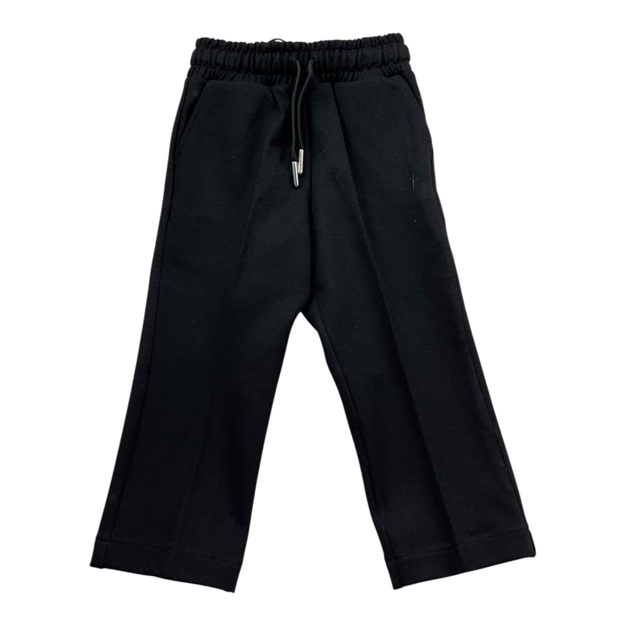 Cesare Paciotti Pantalone Tinta Unita con Elastico In Vita per Neonato PFP5151B NERO CESARE PACIOTTI 