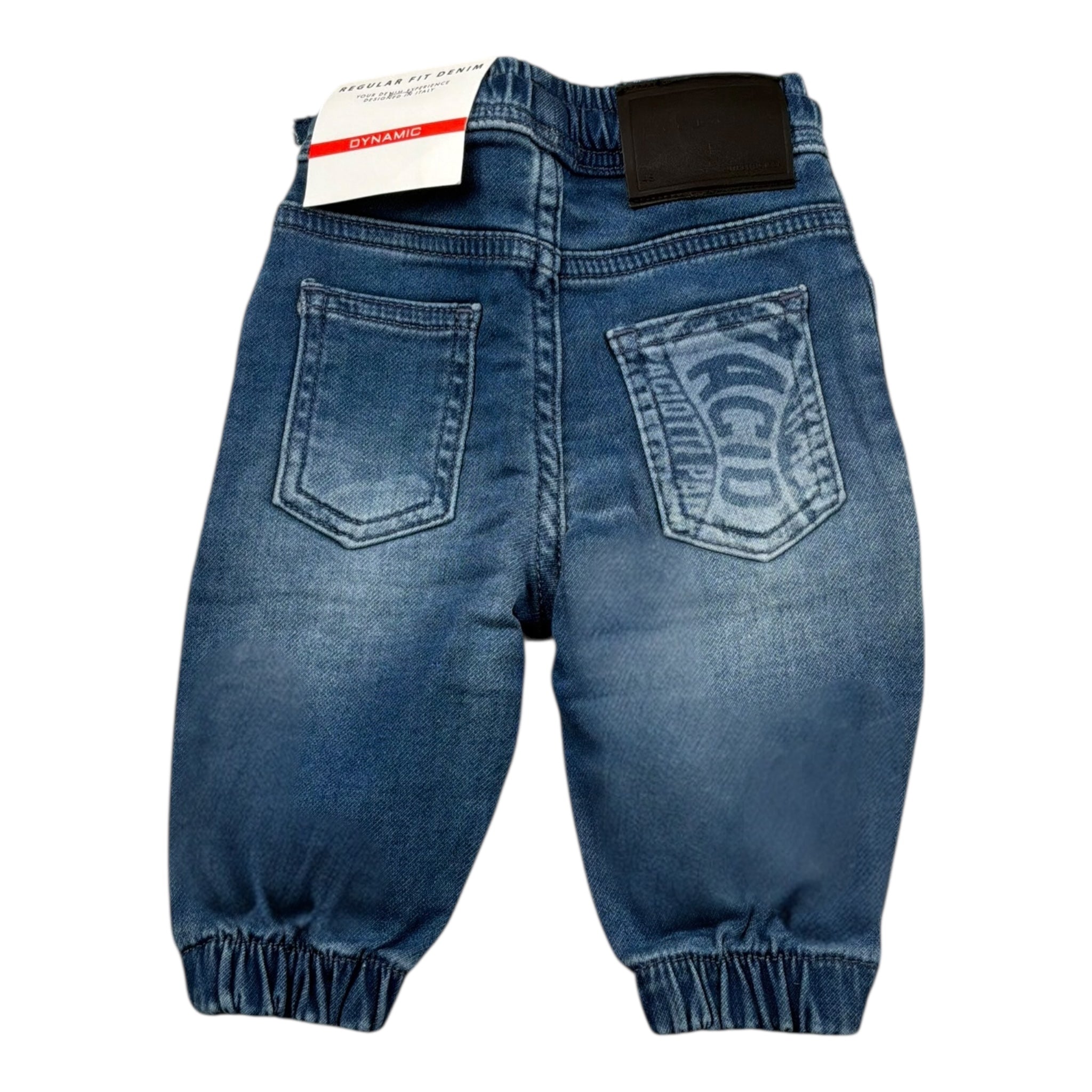 Cesare Paciotti Pantalone Effetto Denim Tinta Unita con Elastico In Vita per Neonato PTP5101BXN BLU CESARE PACIOTTI 